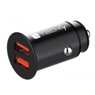 TECHLY Ładowarka samochodowa 2x USB 36W/3A 5-12V IUSB2-CAR5-AA36W