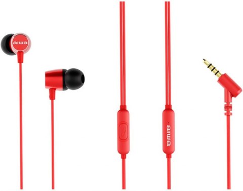 Douszne Douszne AIWA ESTM-30RD (1.2m /3.5 mm wtyk/Czerwono-czarny)