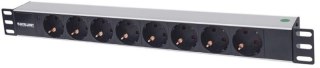 TECHLY Listwa zasilająca 19" 1U, 8x Schuko, kabel 1.8 m Schuko 714037
