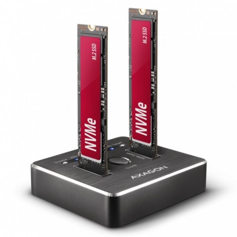 Stacja dokująca do dysków AXAGON USB-C 3.2 Gen 2 - 2x M.2 NVMe SSD CLONE MASTER ADSA-M2C