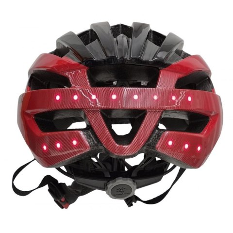 TECHLY Kask rowerowy MTB Bluetooth 54-58 cm LED/SOS/Intercom czerwony MT1NEO-M-RED