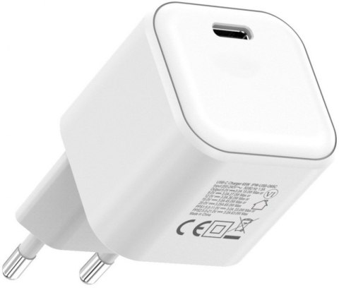 TECHLY Ładowarka sieciowa GaN USB-C 65W PD3.0 PPS biała IPW-USB-G65C