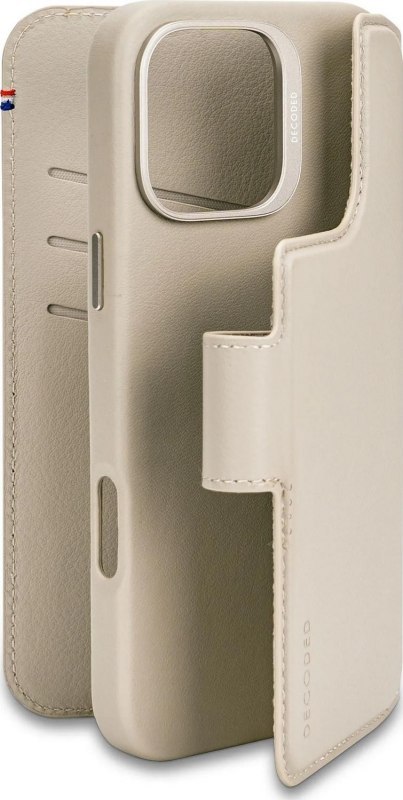 Decoded Leather Detachable Wallet - skórzana obudowa ochronna do iPhone 16 Pro kompatybilna z MagSafe (clay)