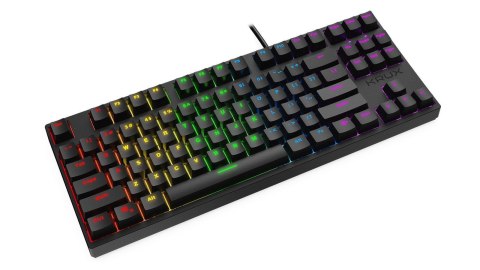 Klawiatura przewodowa KRUX ATAX RGB TKL Outemu Red czarna Klawiatura przewodowa KRUX ATAX RGB TKL Outemu Red czarna