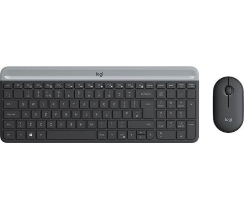 Zestaw bezprzewodowy klawiatura + mysz Logitech MK470 Slim Combo czarny Zestaw bezprzewodowy klawiatura + mysz Logitech MK470 Slim Combo czarny
