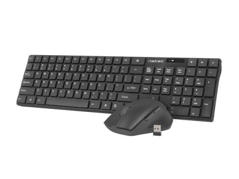 Zestaw bezprzewodowy klawiatura + mysz Natec Stingray czarny Zestaw bezprzewodowy klawiatura + mysz Natec Stingray czarny