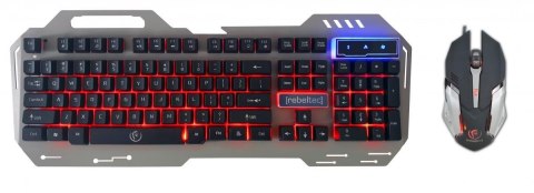 Zestaw przewodowy klawiatura + mysz Rebeltec INTERCEPTOR 2 Gaming USB szary metal Zestaw przewodowy klawiatura + mysz Rebeltec INTERCEPTOR 2 Gaming USB szary metal