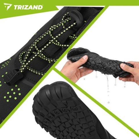 Buty do wody czarne- rozmiar 42 5mm Trizand na kamienną plażę na jeziora