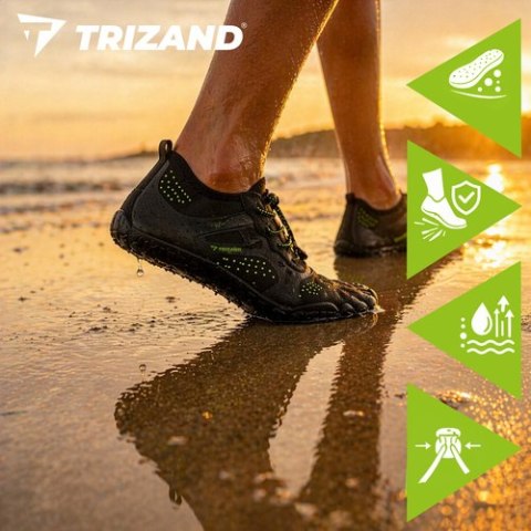 Buty do wody czarne- rozmiar 42 5mm Trizand na kamienną plażę na jeziora