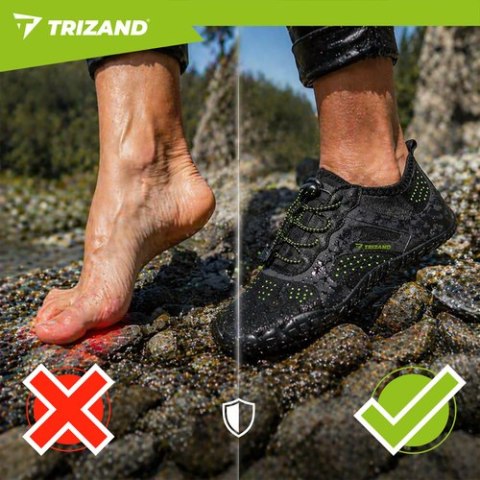 Buty do wody czarne- rozmiar 42 5mm Trizand na kamienną plażę na jeziora