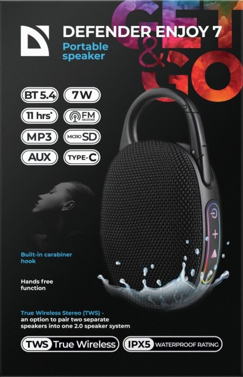 GŁOŚNIK DEFENDER ENJOY 7 BLUETOOTH 7W