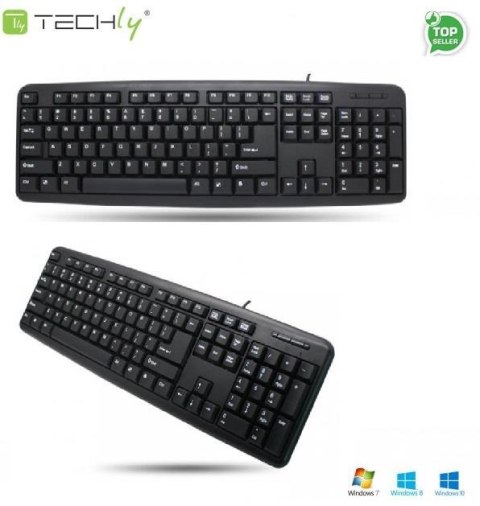 Klawiatura przewodowa Techly USB, czarna Klawiatura przewodowa Techly USB, czarna