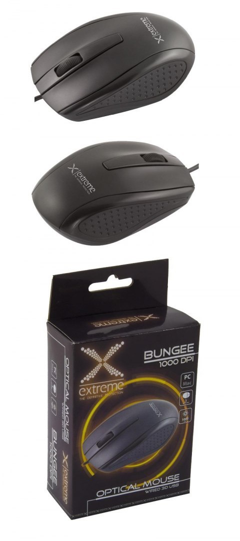 Mysz przewodowa Extreme 3D BUNGEE XM110K optyczna czarna Mysz przewodowa Extreme 3D BUNGEE XM110K optyczna czarna