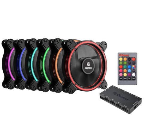 Wentylator Enermax T.B. RGB 120mm 6-pack +Hub (UCTBRGB12-BP6) Wentylator Enermax T.B. RGB 120mm 6-pack +Hub (UCTBRGB12-BP6)