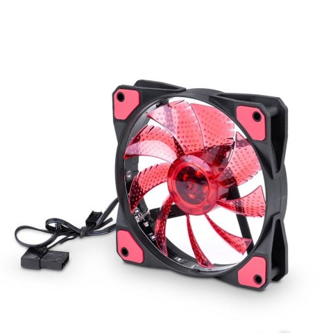 Wentylator systemowy Akyga AW-12C-BR 12cm 15LED czerwony Molex 3-pin Wentylator systemowy Akyga AW-12C-BR 12cm 15LED czerwony Molex 3-pin