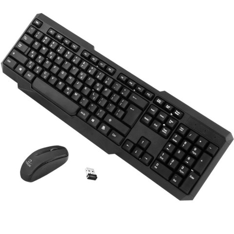 Zestaw bezprzewodowy klawiatura z myszką Titanium TK108 Memphis, 2,4GHz, czarny Zestaw bezprzewodowy klawiatura z myszką Titanium TK108 Memphis, 2,4GHz, czarny