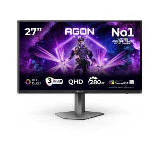 Monitor komputerowy AOC AGON PRO AG276QZD2 26.7" 2560 x 1440 px Quad HD QD-OLED Szary