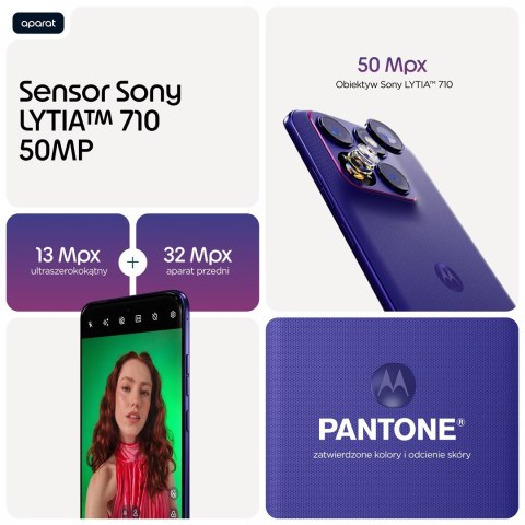 Motorola edge 70 fusion 17,2 cm (6.78") Dual SIM Android 16.0 5G USB Type-C 8 GB 256 GB 5200 mAh Fioletowy