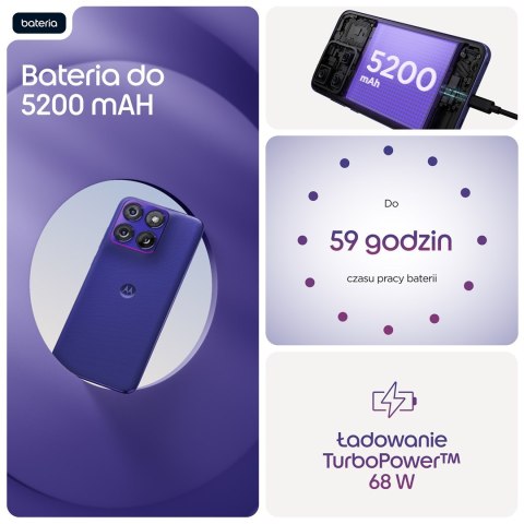 Motorola edge 70 fusion 17,2 cm (6.78") Dual SIM Android 16.0 5G USB Type-C 8 GB 256 GB 5200 mAh Fioletowy