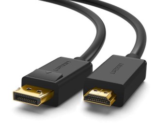 Ugreen jednokierunkowy kabel z DisplayPort na HDMI 4K 30 Hz 32 AWG 1,5 m czarny