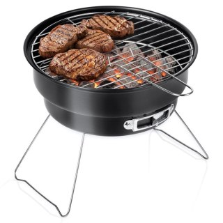 Grill Węglowy Przenośny Turystyczny Składany Czarny 46 x 22 cm VILDE