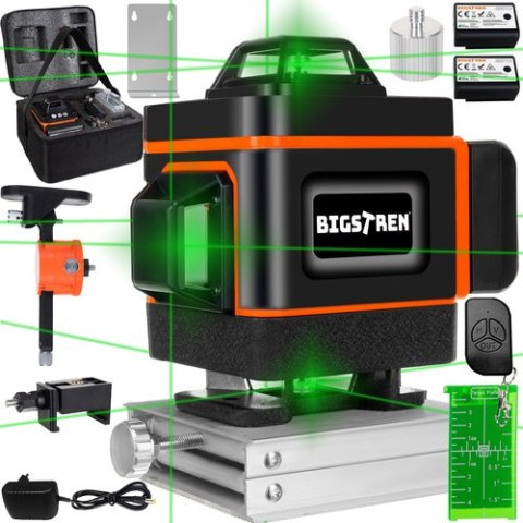 Poziomica Laserowa Laser krzyżowy 4D samopoziomujący 16 lini humberg