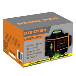 Poziomica Laserowa Laser krzyżowy 4D samopoziomujący 16 lini humberg