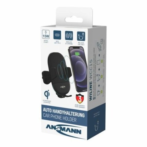 Ansmann 1000-0033 uchwyt Uchwyt aktywny Telefon komórkowy/Smartfon Czarny
