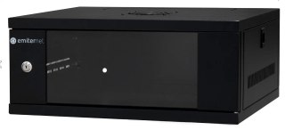 EMITERNET Szafa wisząca lekka niedzielona 19'' 4U, drzwi blacha/szkło, 550×450×230mm szer./gł./wys. EM/SH02B5404-08