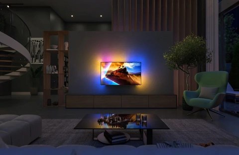 Philips 55OLED761/12 Telewizor 139,7 cm (55") 4K Ultra HD Smart TV Wi-Fi Metaliczny