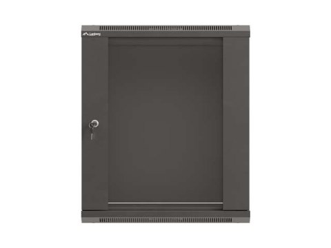 LANBERG SZAFA INSTALACYJNA RACK WISZĄCA 19" 12U 540X350 CZARNA DRZWI PRZESZKLONE (FLAT PACK)