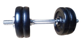 Hantla Hantel Sztanga Jednoręczna Chromowana Zestaw KUBISPORT 12 kg - 30 mm