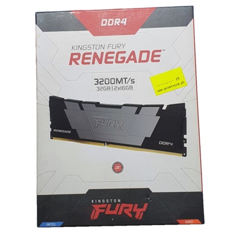 Pamięć DDR4 Kingston Fury Renegade 32GB 2x16GB 3200MHz CL16 1,35V 1Gx8