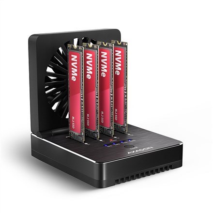 Axagon ADSA-M2C44 stacja dokująca do dysków twardych USB 4 Type-C Czarny