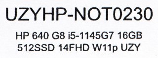 HP ProBook 640 G8 i5-1145G7 16GB 512GB SSD 14" FHD Win11pro + zasilacz UŻYWANY
