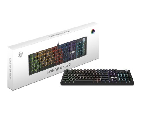 MSI FORGE GK320 RED US | Gaming keyboard | Wired | US | Mechanical RED Switches