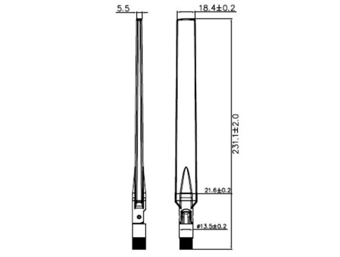 DELOCK WL-Antenne RP-SMA 4-7dBi Kippgelenk schwarz