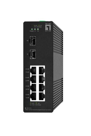LevelOne IGS-2110 przełącznik sieciowy Zarządzany L2 Gigabit Ethernet (10/100/1000) Czarny