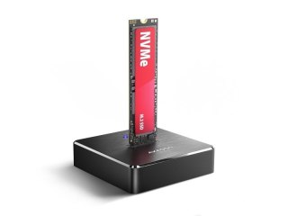 Axagon ADSA-M2C11 stacja dokująca do dysków twardych USB 3.2 Gen 2 (3.1 Gen 2) Type-C Czarny