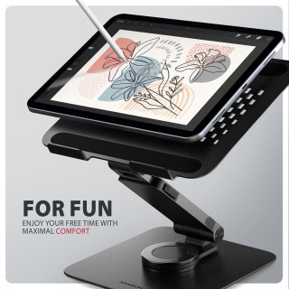 AXAGON STND-LRB stand with 360° rotation for laptops and tablets | Adjustable Height, Angle | 10-17.3 " | Maximum weight (capaci