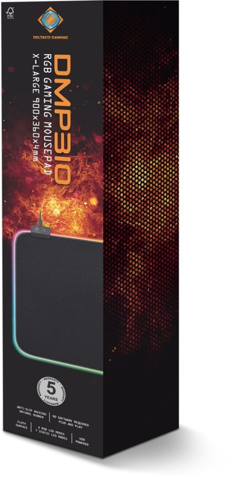 Deltaco Gaming GAM-079 podkładka pod mysz Podkładka dla graczy Czarny