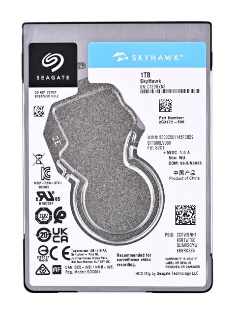 HDD Seagate SkyHawk mini 2,5" 1TB SATA ST1000LV000