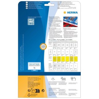HERMA 8029 etykiet do nadruku Żółty Samoprzylepne etykiety do drukowania