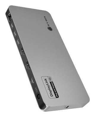 ICY BOX IB-DK7402-C31 Przewodowa USB 3.2 Gen 2 (3.1 Gen 2) Type-C Czarny, Antracyt