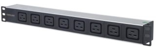INTELLINET Listwa zasilająca 19" 1U, 8x C19, kabel odł. 2 m C19-in/Schuko-out 163613