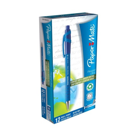 Papermate FlexGrip Ultra RT Niebieski Przyciskany długopis Średni 12 szt.