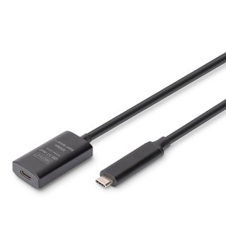 Aktywny przedłużacz USB 3.2 Gen2 10G, USB-C - USB-C, 5m