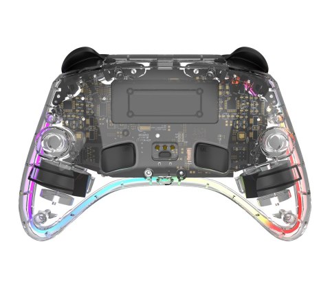 Deltaco Gaming GAM-198-T kontroler gier Przezroczysty Bluetooth/USB Gamepad Nintendo Switch, Nintendo Switch 2, Nintendo Switch 