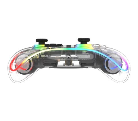 Deltaco Gaming GAM-198-T kontroler gier Przezroczysty Bluetooth/USB Gamepad Nintendo Switch, Nintendo Switch 2, Nintendo Switch 