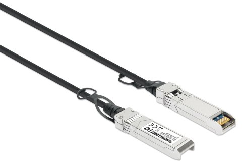 Intellinet 508445 kabel InfiniBand / światłowodowy 3 m SFP+ Czarny, Srebrny